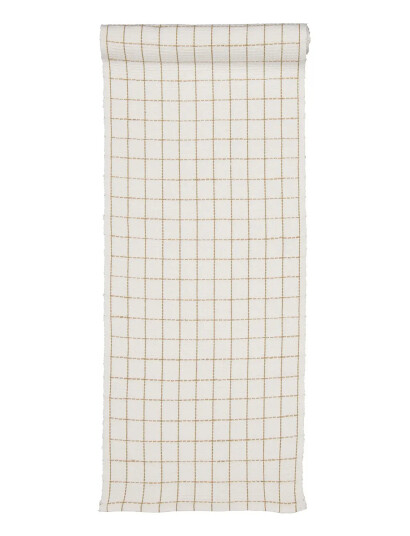 Noble House Runner Jute Check Long - White - 40X140CM