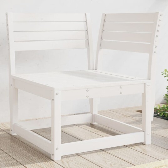  Hagesofa for hjørne hvit 73x73x78 cm heltre furu 844665