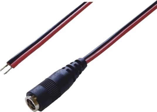 Bkl Electronic Dc-Stikkforbindelse Dc-Kobling, Fortinnet 2,5 Mm, 0,75 M, 1 Stk (Single) Bkl Electronic Dc-Stikkforbindelse Dc-Kobling, Fortinnet 2,5 Mm, 0,75 M, 1 Stk (Single)