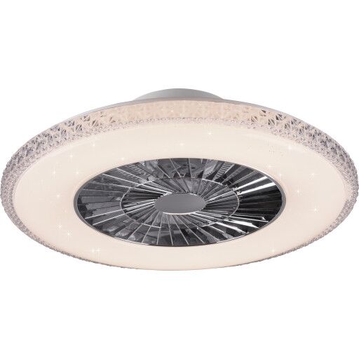 Harstad tak vifte 3000-6500K 39,6W m/Fjernkontroll Kromfarget Krom Harstad tak vifte 3000-6500K 39,6W m/Fjernkontroll Kromfarget Krom