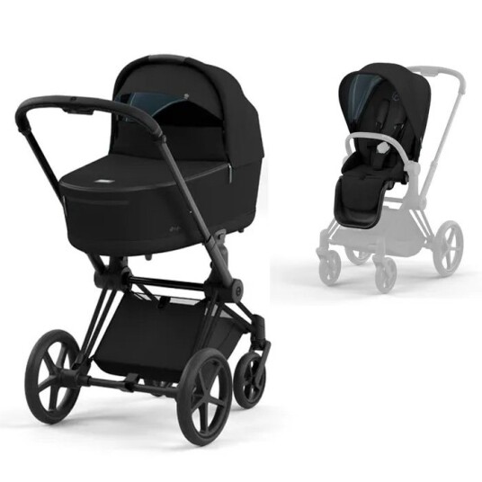 Komplett Barnevogn Cybex Priam Matt Black Deep Black