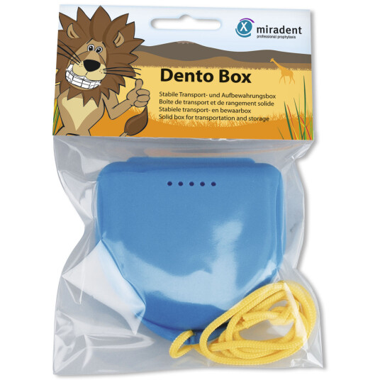 Proteseboks Miradent Dento Box BLÅ Proteseboks Miradent Dento Box BLÅ