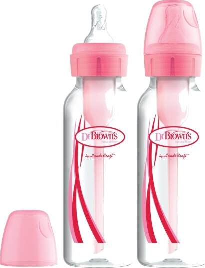 Dr. Brown's Options+ Tåteflaske 250ml 2-Pk Rosa