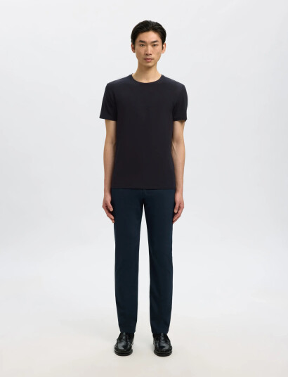 Selected Slhnewpima Ss O-Neck Tee Noos - Black - XL