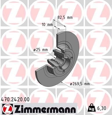 Bremseskive ZIMMERMANN 470.2420.00