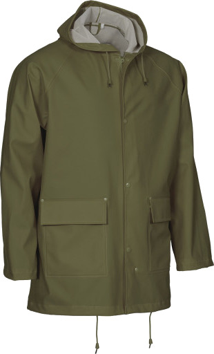 Elka Regnjakke PU/PVC 306600 oliven Str. XS