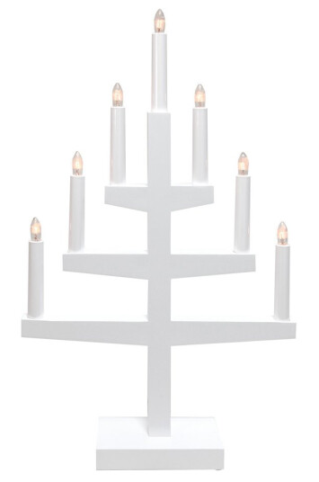 Star Trading  Trapp adventslysestake 54 cm hvit