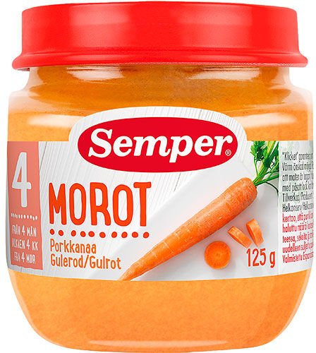 Semper Gulrotmos fra 4 mnd. - 125 g