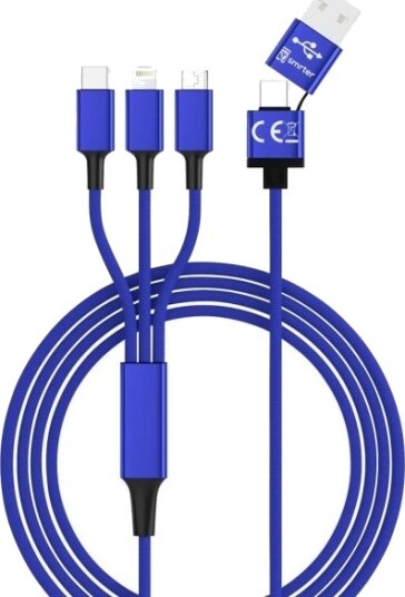 Smrter Usb Ladekabel Usb 2.0 Usb A Hanplugg Usb C Kontakt Apple Lightning Kontakt Usb Micro B Hanplugg 1,20 M Blå Smrter_Hydra_Ult_Nb Smrter Usb Ladekabel Usb 2.0 Usb A Hanplugg Usb C Kontakt Apple Lightning Kontakt Usb Micro B Hanplugg 1,20 M Blå Smrter_Hydra_Ult_Nb
