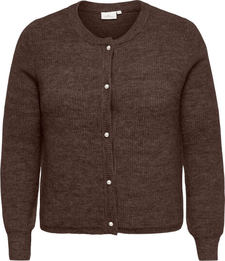 ONLY Carmakoma Carrose L/S Cardigan Knt. Brown 46 48
