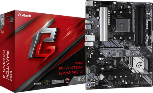 ASRock B550 Phantom Gaming 4 Hovedkort ATX med AMD AM4 og DDR4 ASRock B550 Phantom Gaming 4 Hovedkort ATX med AMD AM4 og DDR4