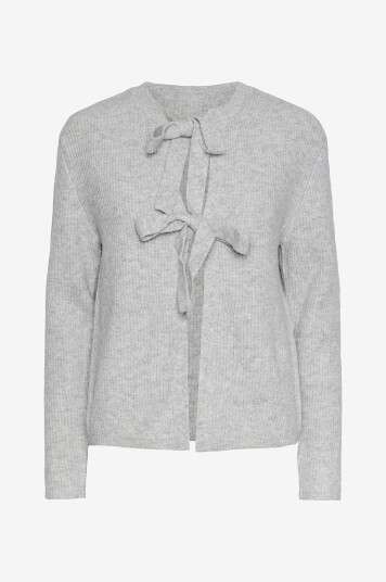 pieces - Kardigan pcSilly LS Reversible Tie Knit - Grå