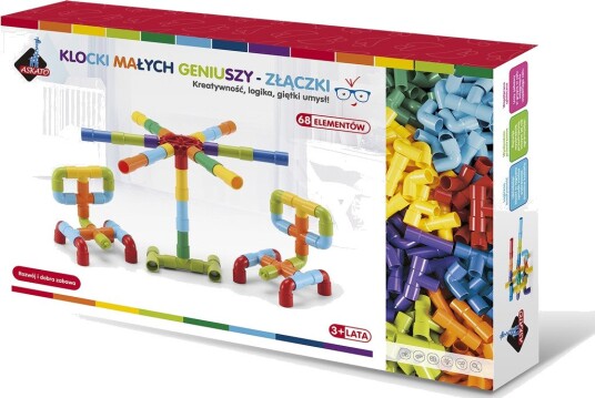Askato Connector Byggeklosser 68 Deler Pedagogisk Leke
