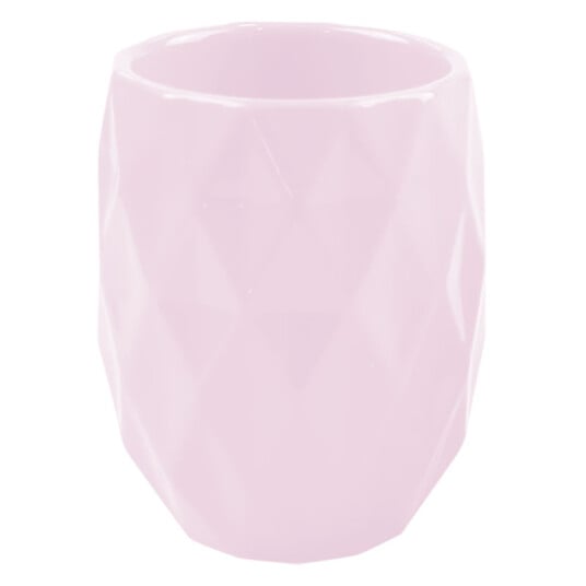 Tannbørsteholder Ceramic Geometric  PINK