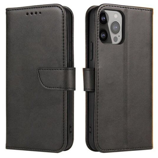 Hurtel Magnet Case for Xiaomi Poco C40 Flip Cover Wallet Stand Black