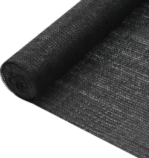 vidaXL Skjermnett svart 1,2x10 m HDPE 75 g/m²