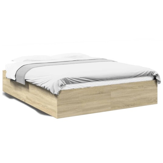  Sengeramme sonoma eik 150x200 cm konstruert tre 8721102616471