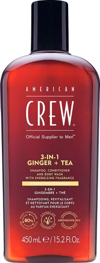 American Crew 3-i-1 Ginger + Tea 450 Ml Brun