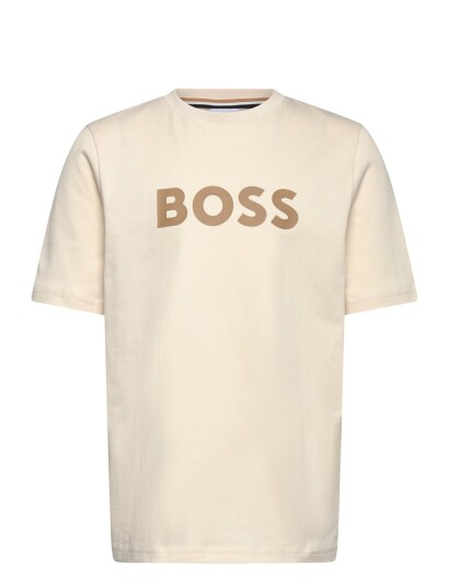 BOSS Short Sleeves Tee Shirt Cream 176