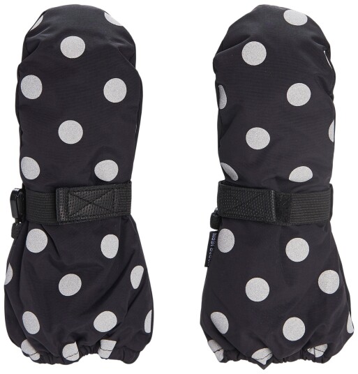 Nordbjørn Stalon Votter Black/Silver Dots 4-6 år Nordbjørn Stalon Votter Black/Silver Dots 4-6 år