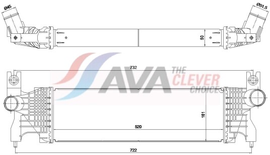 Intercooler AVA COOLING SYSTEMS SZ4171