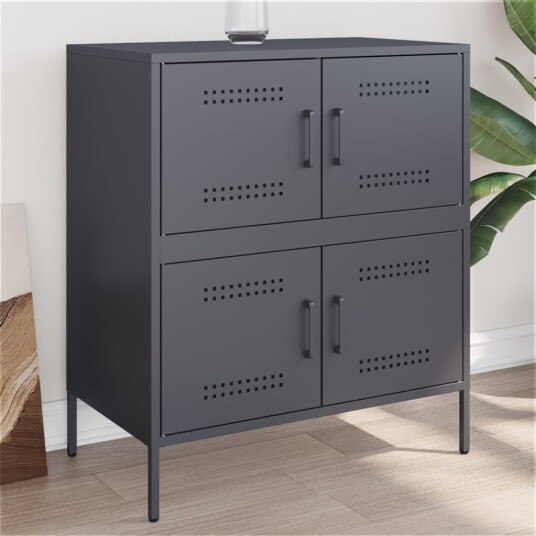 Skjenk antrasitt 68x39x79 cm stål 8721102389160