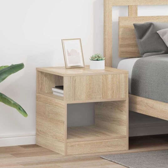 vidaXL Avlastningsbord 2 pcs Sonoma eik 40,5 x 40 x 45 cm