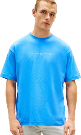 Tommy Hilfiger Ss Logo Tee Blue S