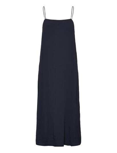 GANT Crinkled Strap Midi Dress Navy 36