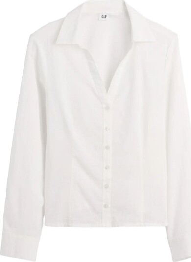 GAP Textured Dobby Fitted Shirt From The Gap Collection White XL