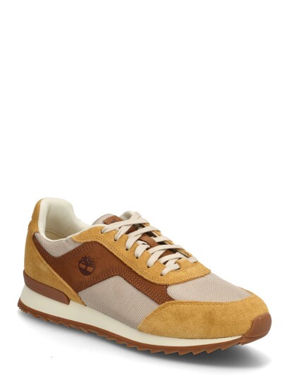 Timberland Scout Heights Low Lace Up Sneaker Lt Beige Mesh W Wheat Brown 45