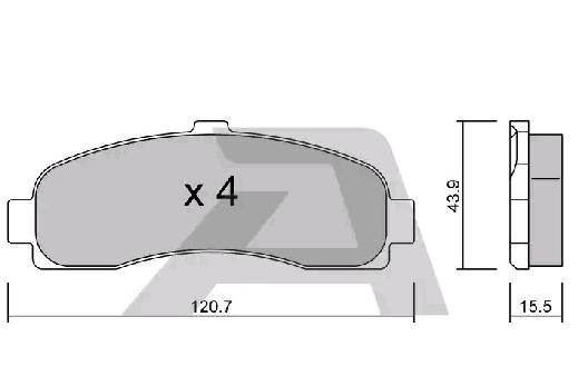 Bremseklosser AISIN BPNI 1914 Bremseklosser AISIN BPNI 1914