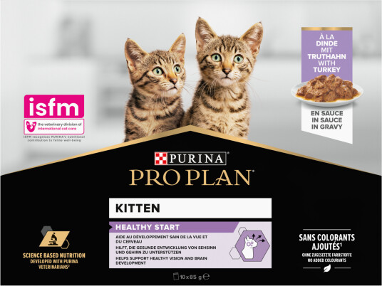 Cat Wet Kitten Healthy Start Med Kalkun I Saus 85 G X 40 Stk. Katt Helse Og Pels Kosttilskudd Våtfôr Purina Pro Plan