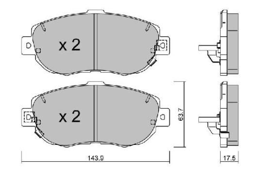 Bremseklosser AISIN BPTO 1923