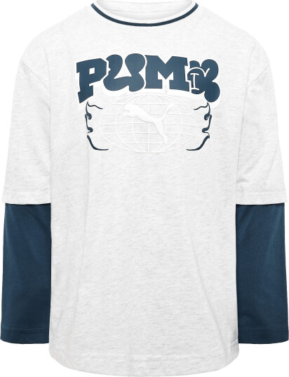 PUMA Mid90S Relaxed Layered Longsleeve Tee B - White - 140