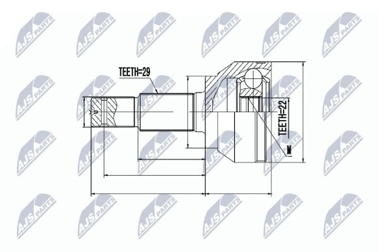 Nty Drivknute drivaksel NTY NPZ NS 087