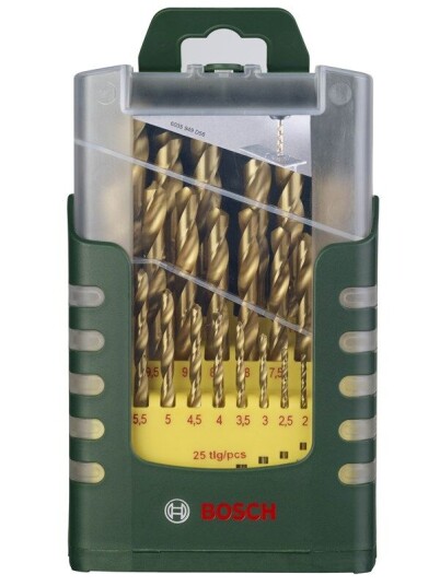 Bosch HSS-Tin Metallborsett 19 Deler 1-10mm for Elektroverktøy