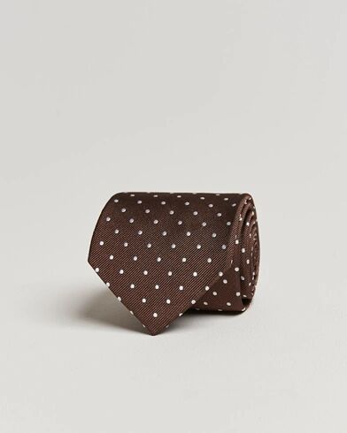 Amanda Christensen Dot Classic Tie 8 cm Brown/White