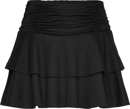 Gina Tricot Mini Frill Skirt   Black   XXS