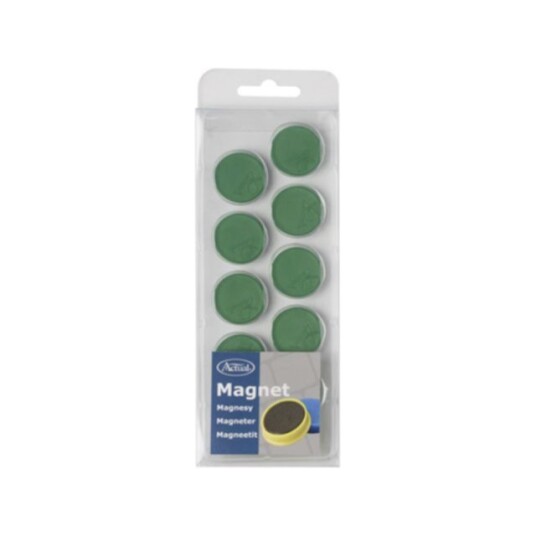 Actual Magnetknapper 25 mm grønn 10-pk