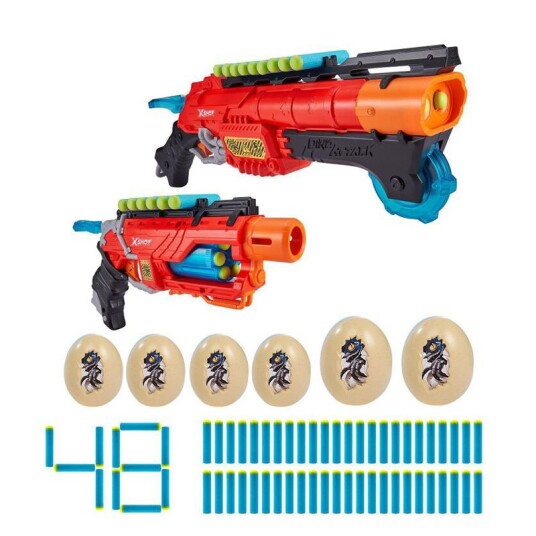 X-Shot Dino Attack 2 Pakning Med Blastere Attack X-Shot Dino Attack 2 Pakning Med Blastere Attack