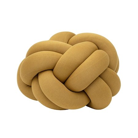 Knot Puff XL 60 x 50 cm Ull Gul Knot Puff XL 60 x 50 cm Ull Gul