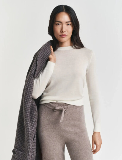 GANT Extrafine Merino Wool C-Neck - White - L