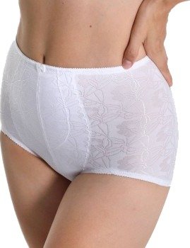 sassa Truser Shiny Jacquard Shaping Brief Hvit polyester 42 Dame