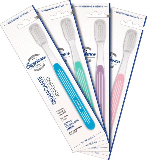 Whitening Tannbørste PIAVE Experience Calciumcarbonat  Medium 1 stk.