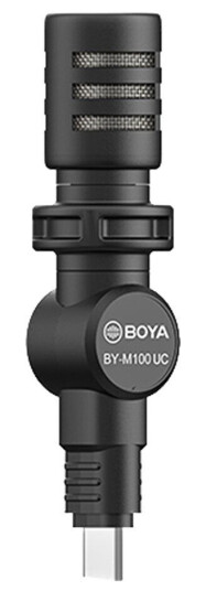 BOYA BY-M100UC Mini Mikrofon med USB-C Svart BOYA BY-M100UC Mini Mikrofon med USB-C Svart