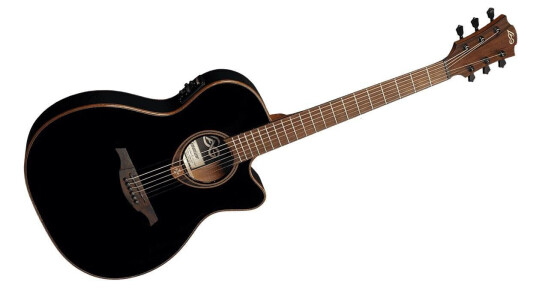 Lag Guitars Gla T118asce-Blk Auditorium Slim Cutaway Electro Black