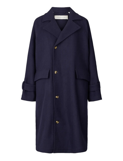 STUDIO FEDER Johanne Coat   Wool   Navy   S