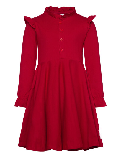Geggamoja Flounce Collar Dress Navy - Red - 86/92