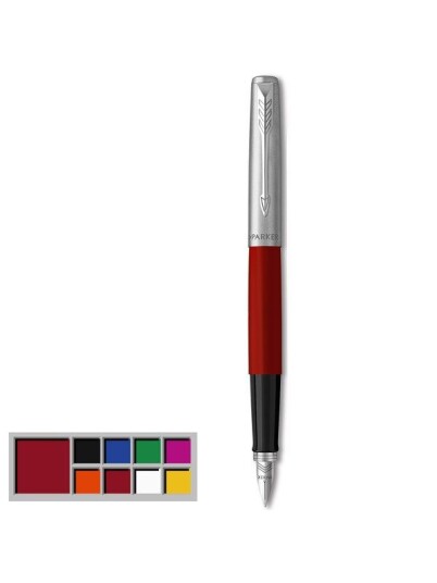 Parker Jotter Originals Fountain Pen  Classic Rød Finish  Medium Nib  Blå & Svart Ink